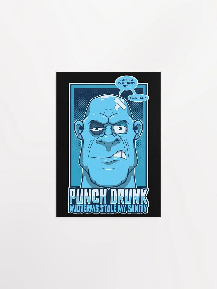 Funny College Poster – Retro Midterms Cartoon Design product image (1)
