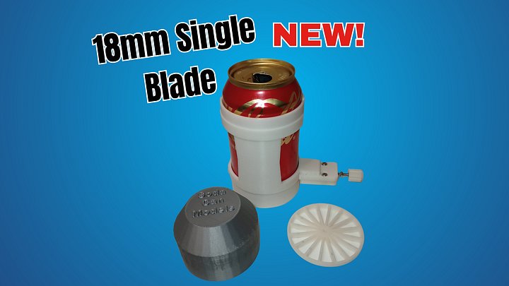 3D Printed Single Blade Soda Can Slicer (18mm blade) - 12oz Aluminum Can Cutting Tool for DIY Metal projects product image (2)