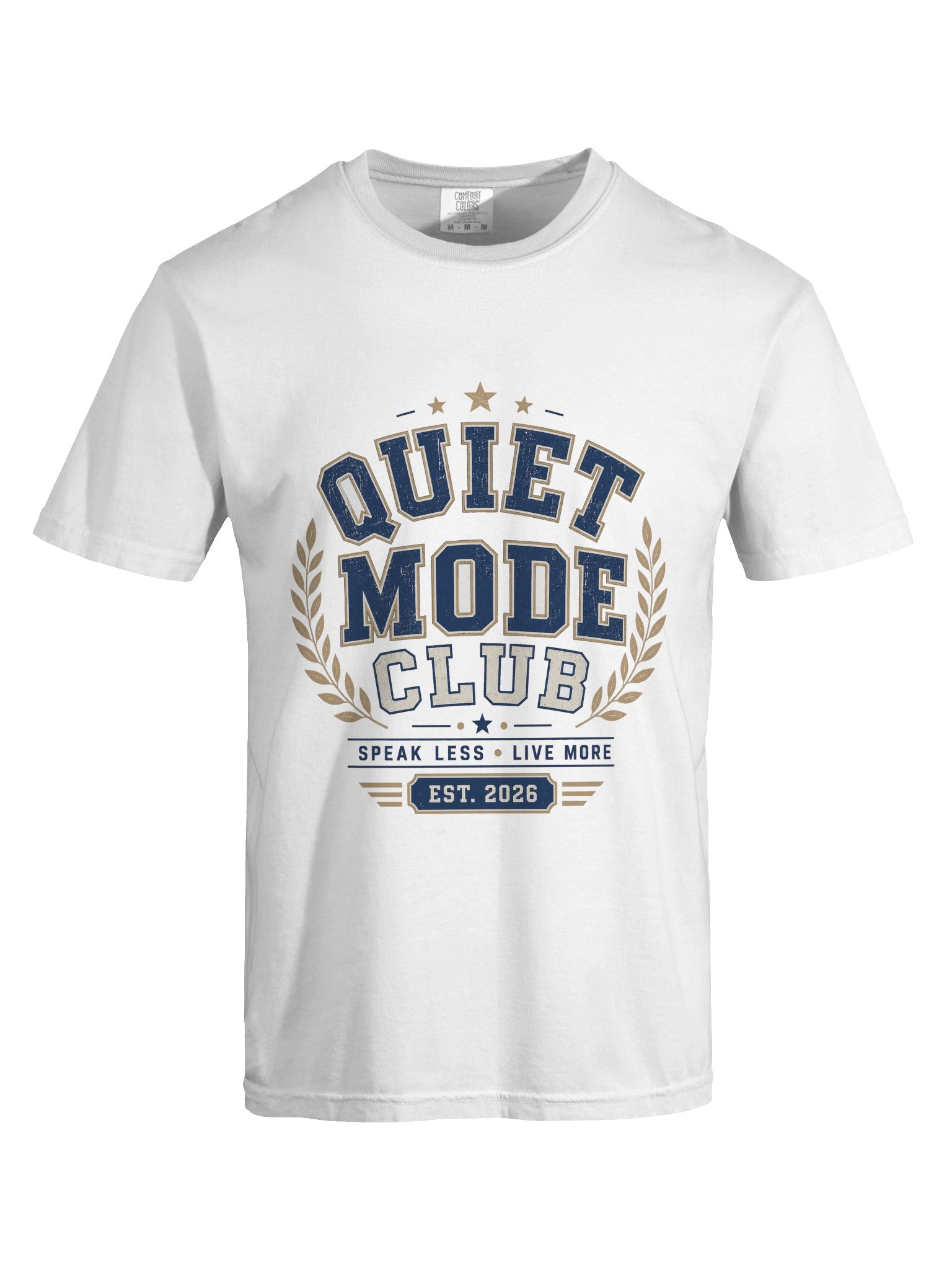 Quiet Mode Club Varsity Tee – Minimal Introvert Graphic Shirt product image (5)