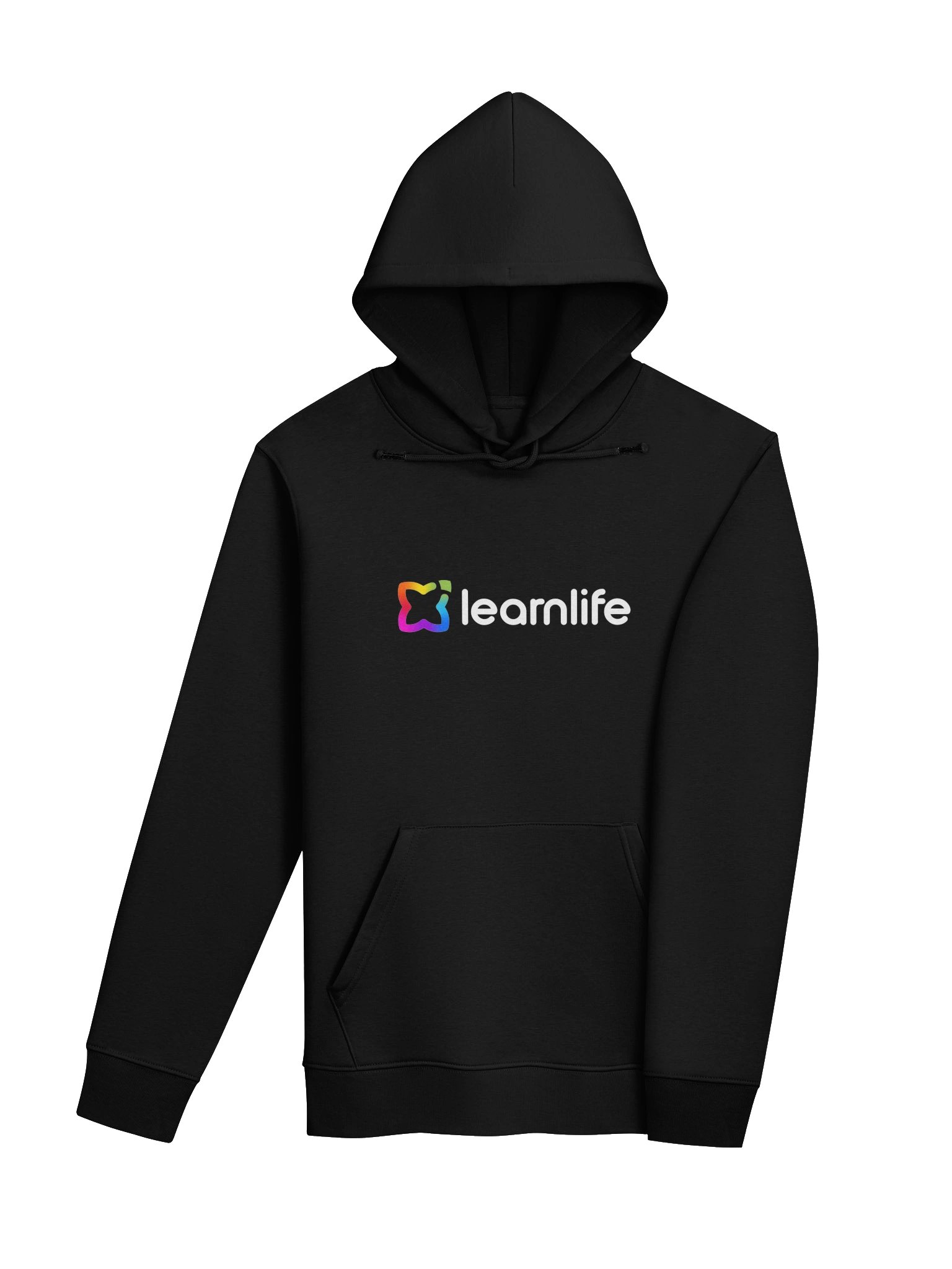 Adult/Teen Hoodie - Organic - Horizontal Logo - Rainbow & White product image (4)