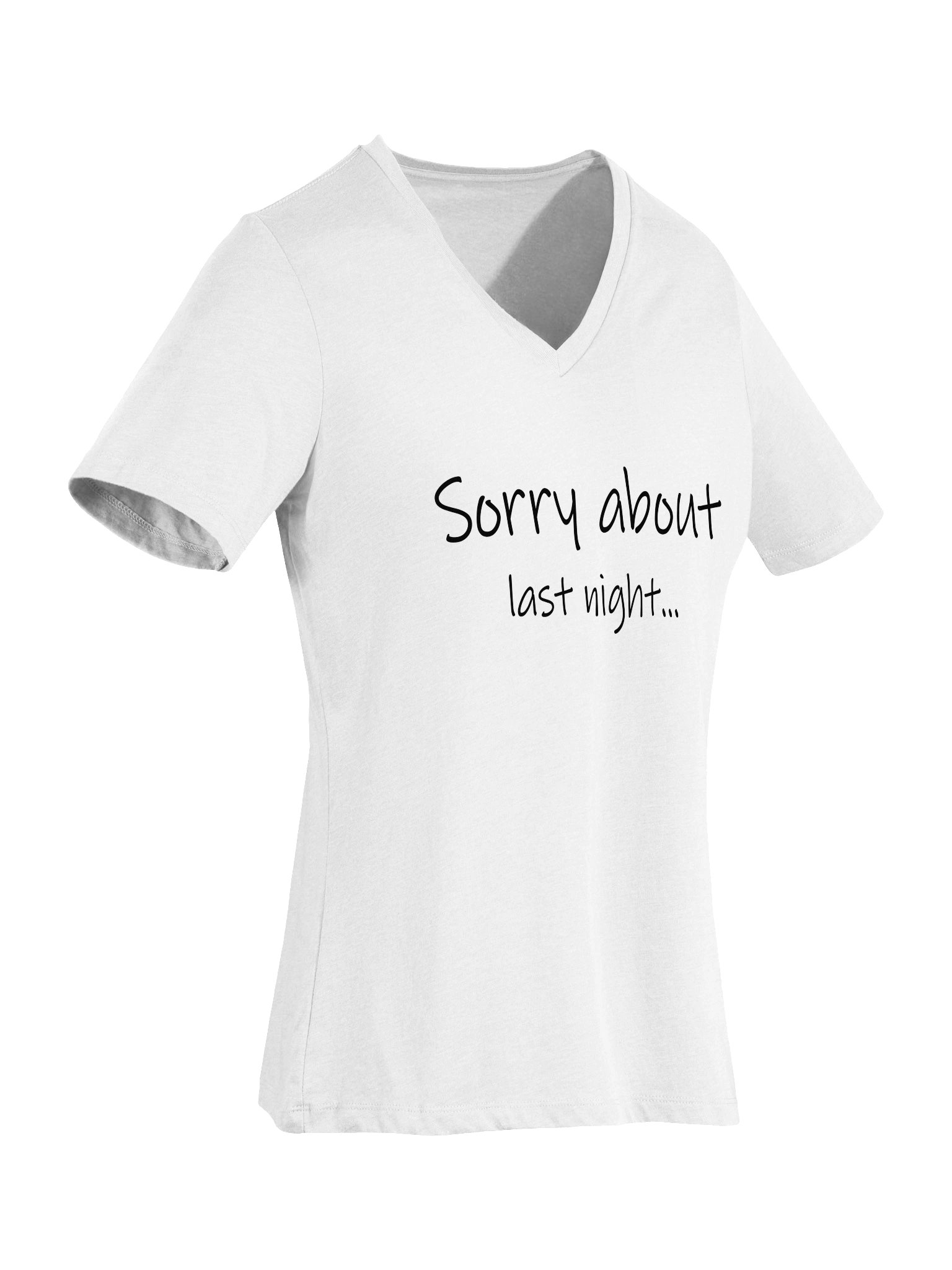 Sorry About Last Night V-Neck Tee Lt. product image (6)