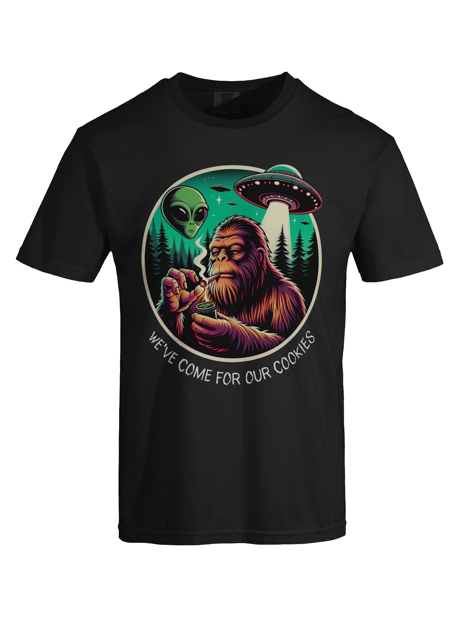Alien Cookies and Bigfoot Extraterrestrial Cannabis Encounter T-shirt product image (3)