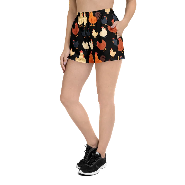 Cute Chickens on Black Shorts product image (2)