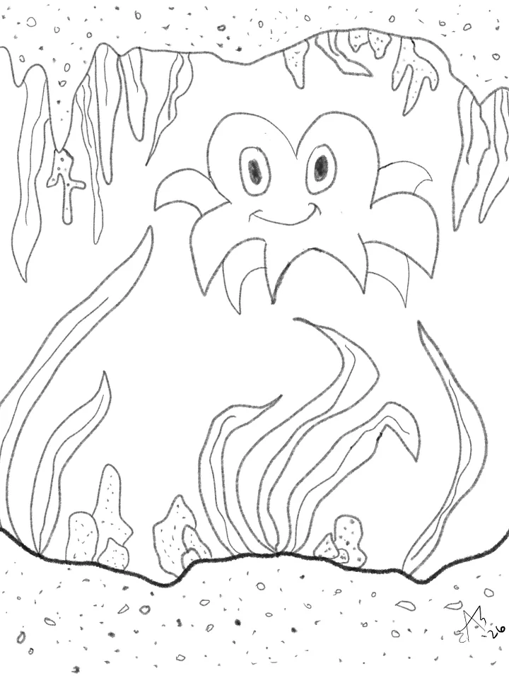 Cave Heart Octo coloring page 2026 product image (1)