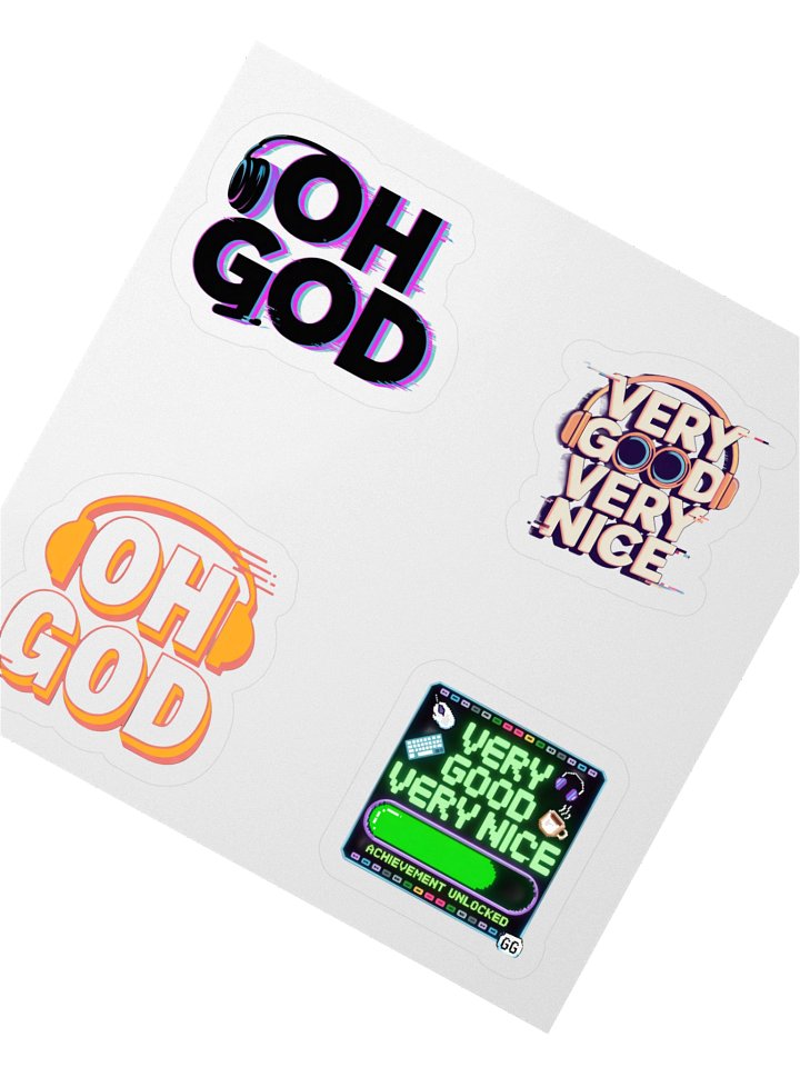 "OH GOD" + "Very Good Very Nice" | Kiss Cut Stickers product image (2)