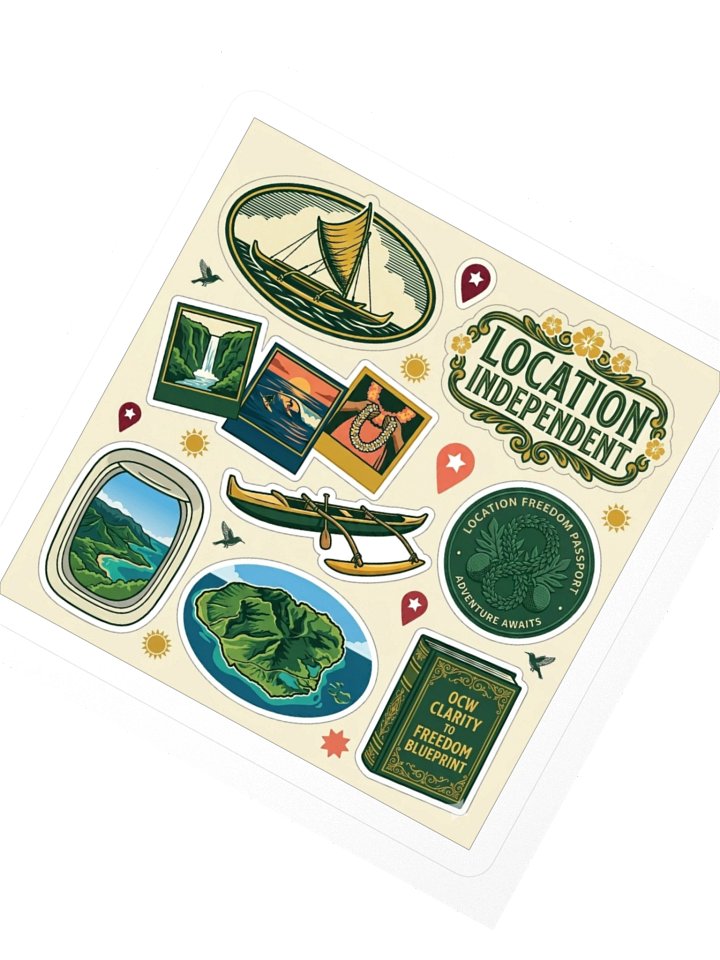 Clarity to Freedom Sticker — Waterproof Digital Nomad Decals product image (2)
