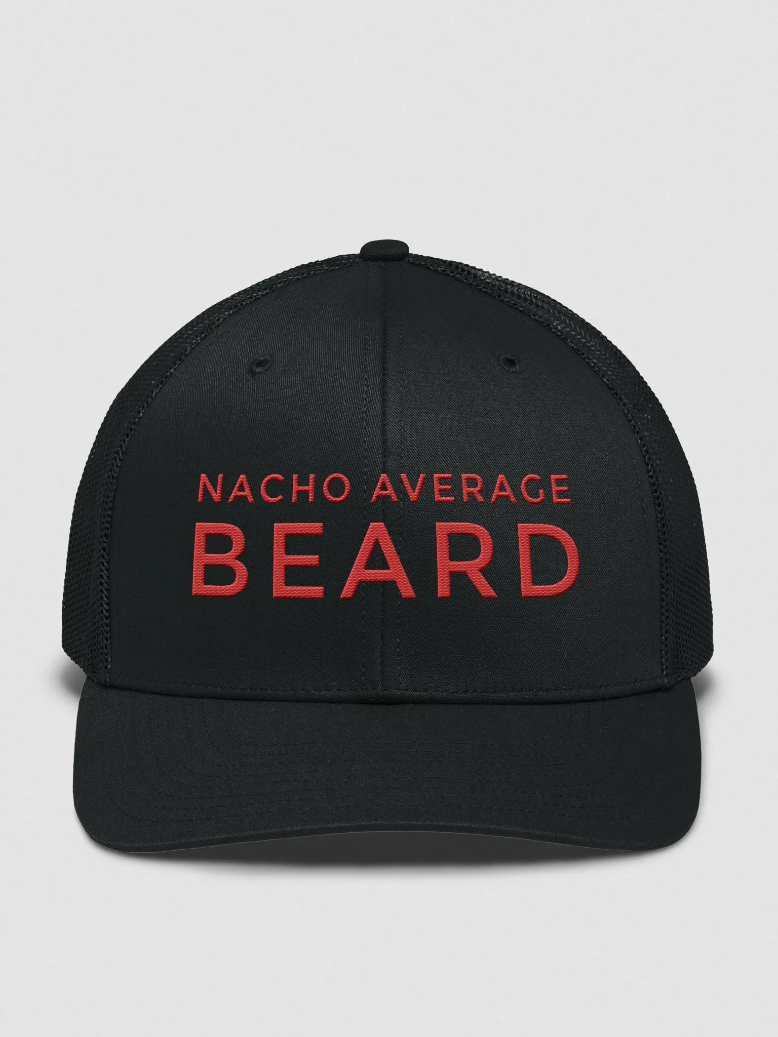 Nacho Average Beard Trucker Cap (Red Embroidery) product image (1)