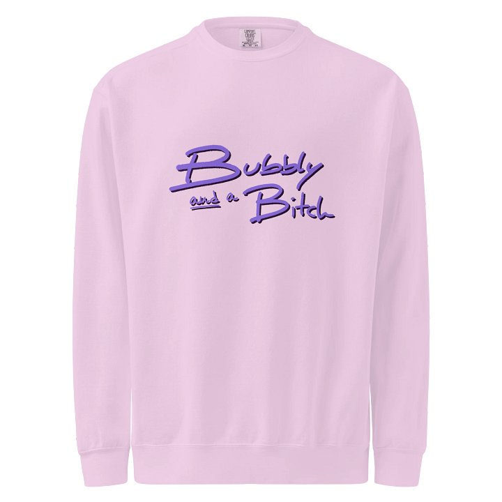 Bubbly and a B (violet shadow design) comfort crew product image (1)