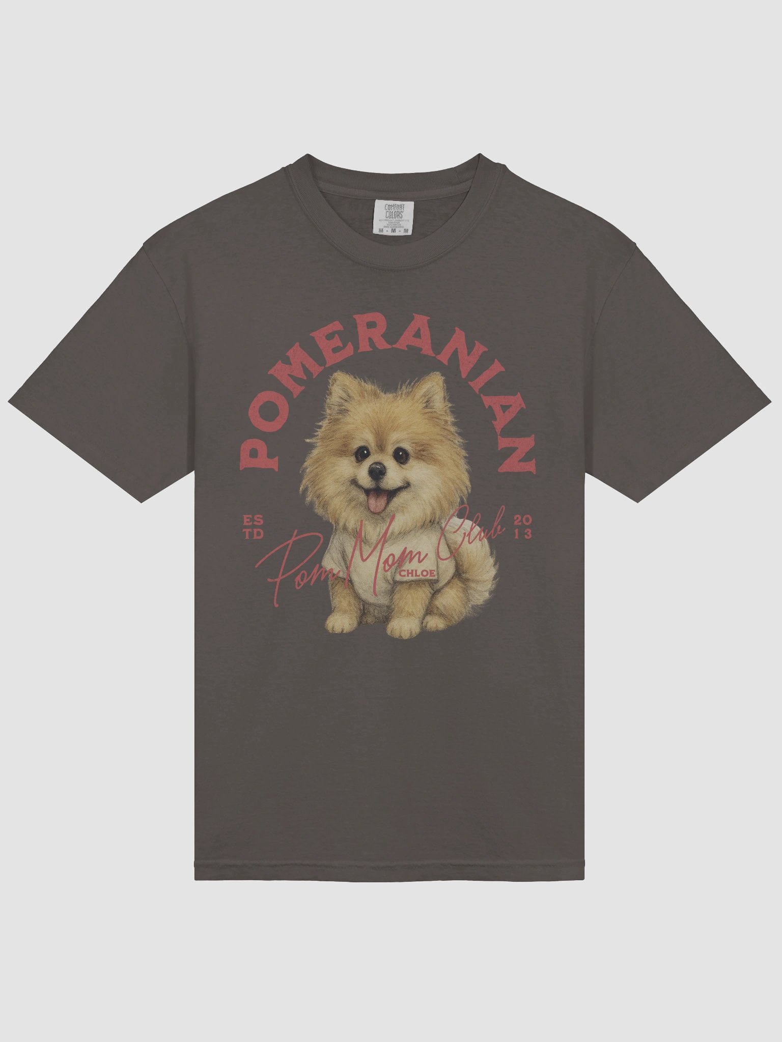 Pomeranian Tshirt Red product image (139)
