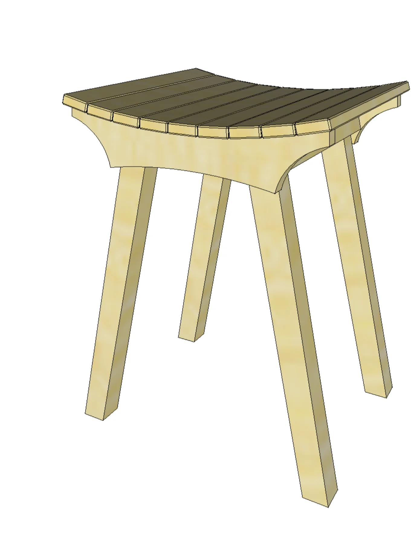 Saddle Stool Woodworking Plans & Cut List product image (1)