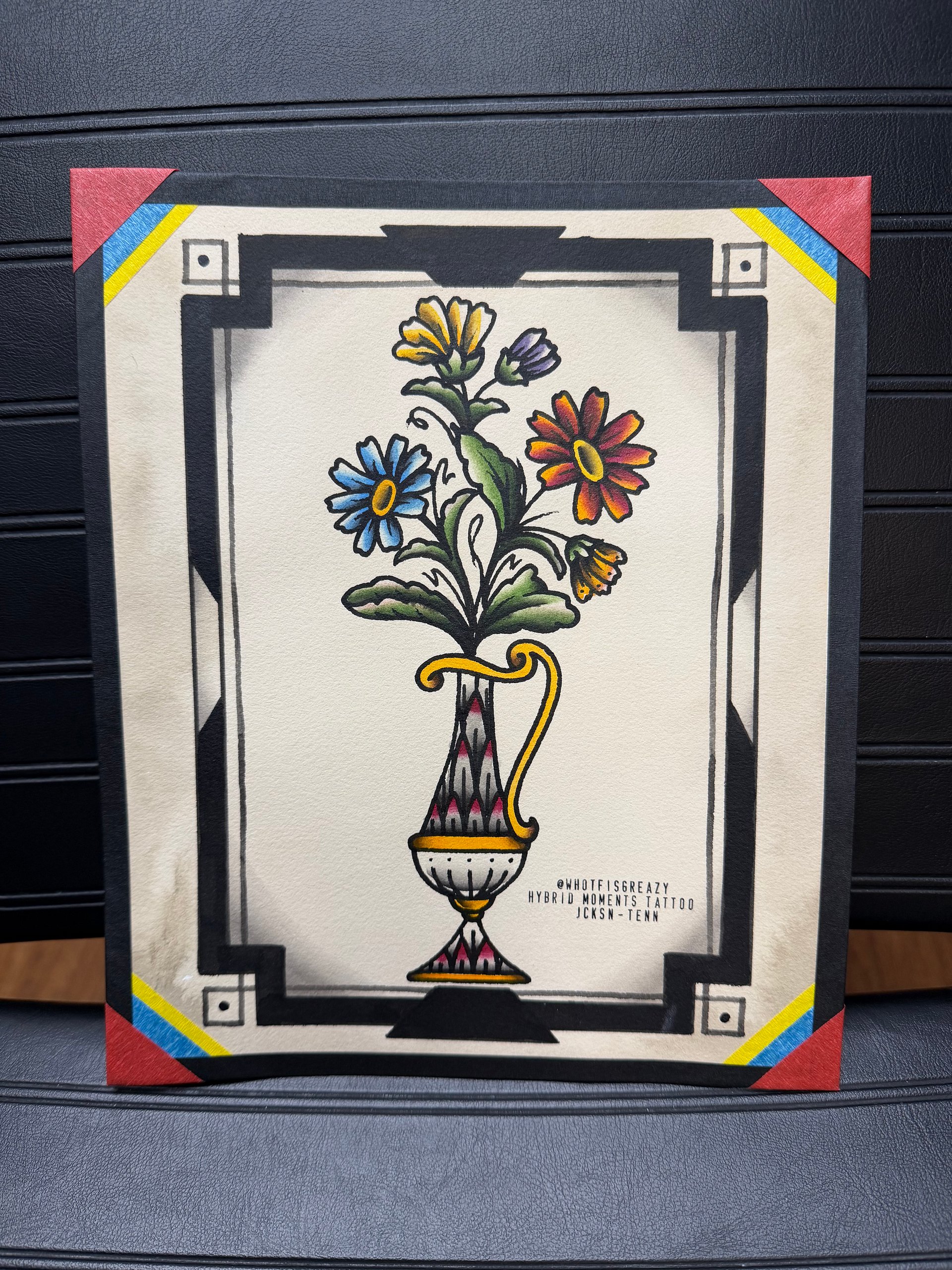 8”x10” Traditional Wildflower & Vase Painting product image (1)