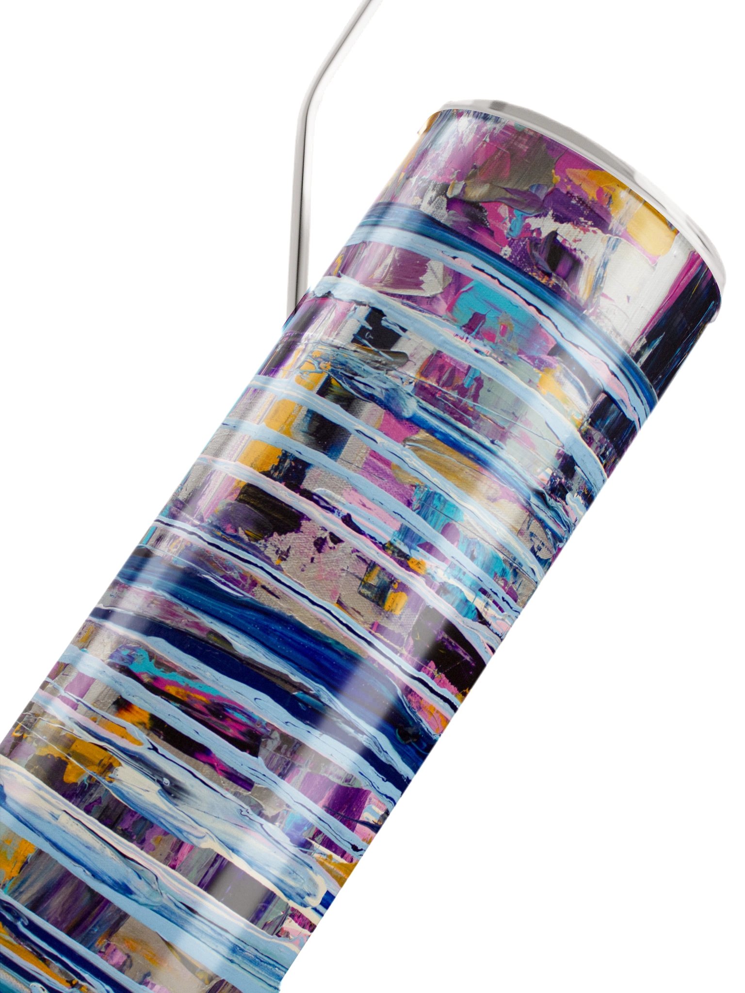 Blue Drips Tall Stainless-Steel Tumbler w/ Straw product image (7)