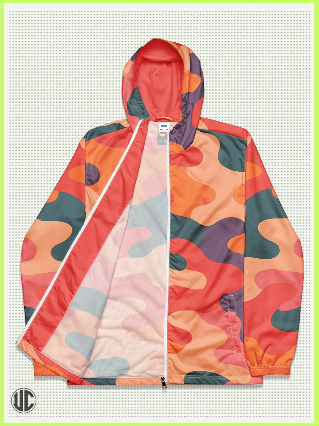 Becky's Coral Camo – Windbreaker product image (1)