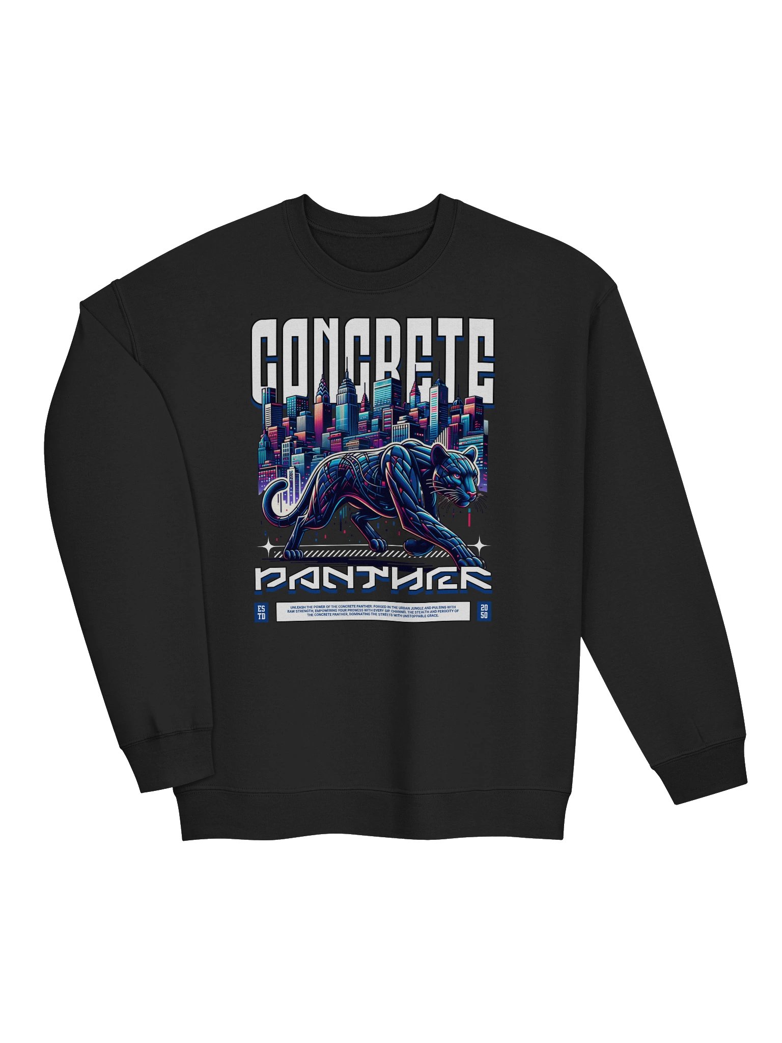 Concrete Panther Crewneck Sweatshirt for Everyday Wear product image (3)
