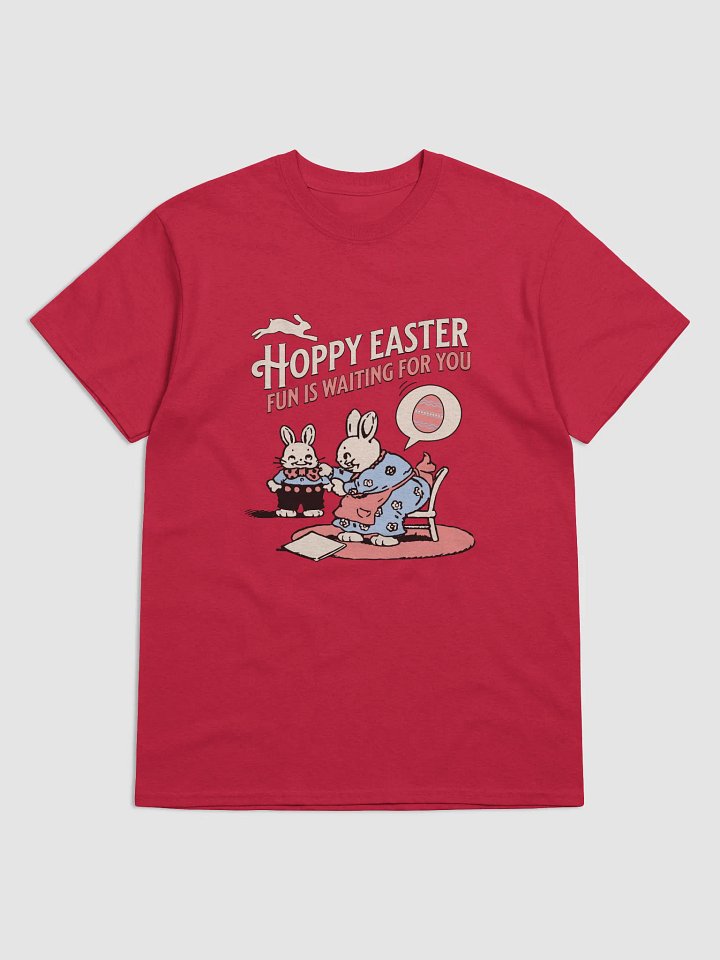 Hoppy Easter Shirt | Retro Bunny Graphic Tee | Cute Old-School Vibe Easter T-Shirt for Women, Moms & Vintage Lovers product image (7)