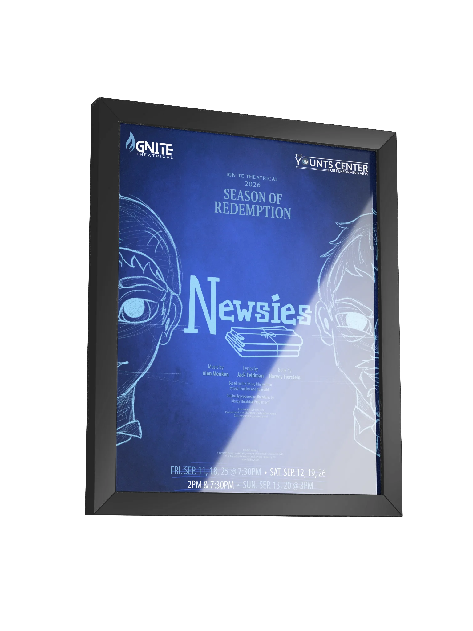 “Newsies” Framed Art Poster – Original Artwork by Nessa St. Clair product image (3)