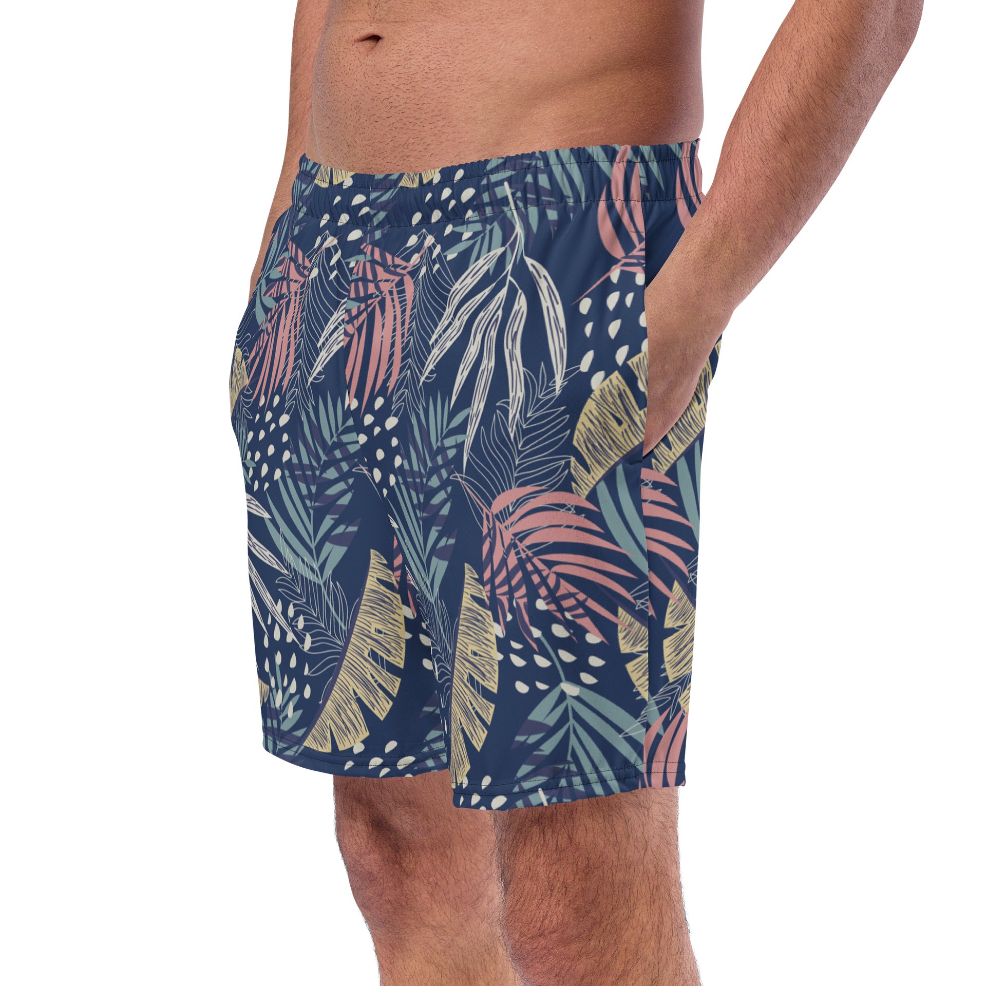 Tropical Leaves Paradise Swim Trunks for Summer Comfort product image (2)