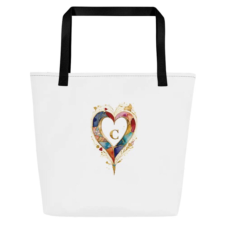 Valentine’s Monogram Letter C(3) Tote Bag product image (1)