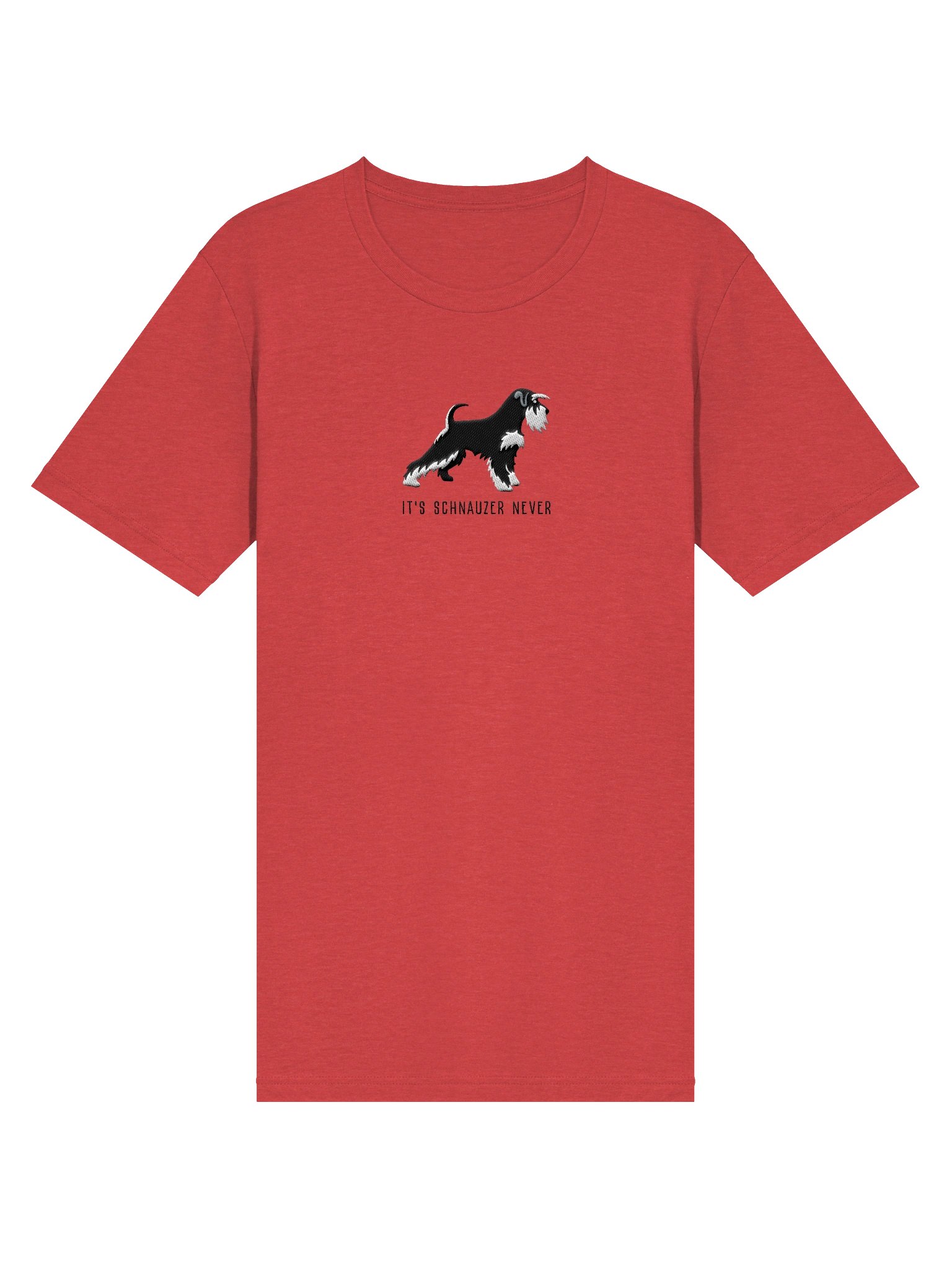 It's Schnauzer Never T-Shirt(Embroidered) of a Miniature Schnauzer(Black & Silver) product image (14)
