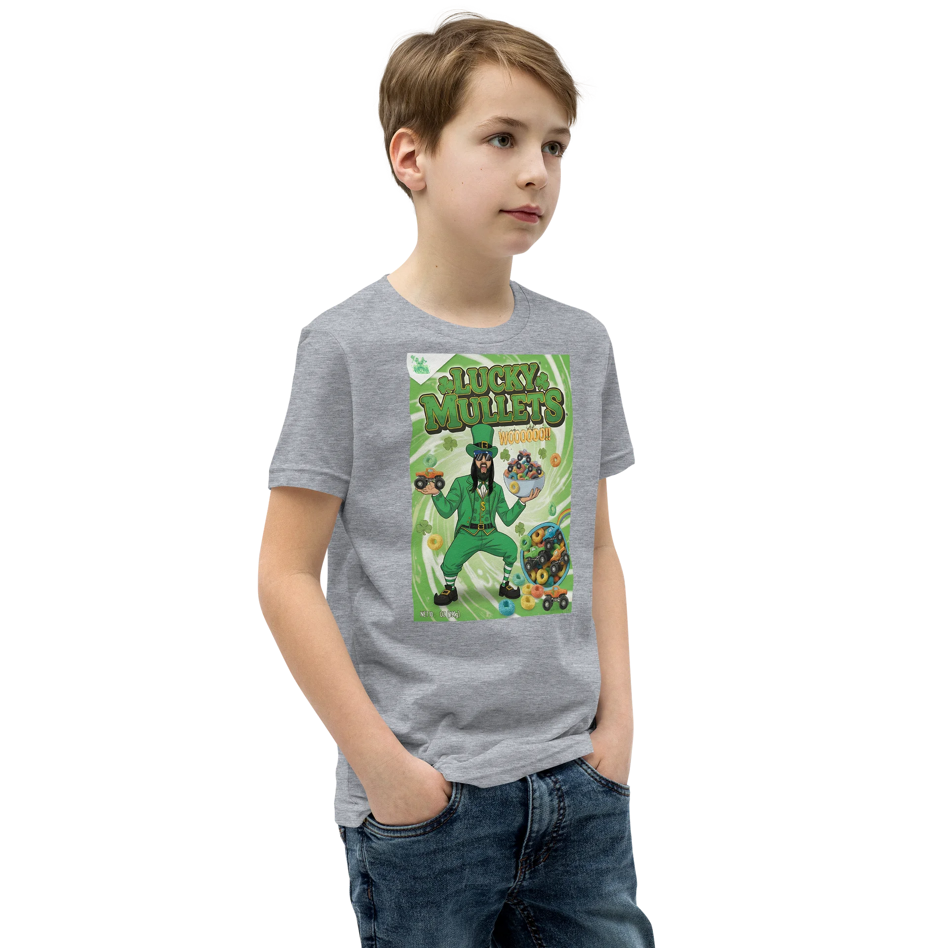 Bella+Canvas Youth Short Sleeve T-Shirt : LUCKY MULLET product image (46)