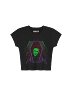 Retro Fiend Womens Ribbed Baby Tee Crop Top