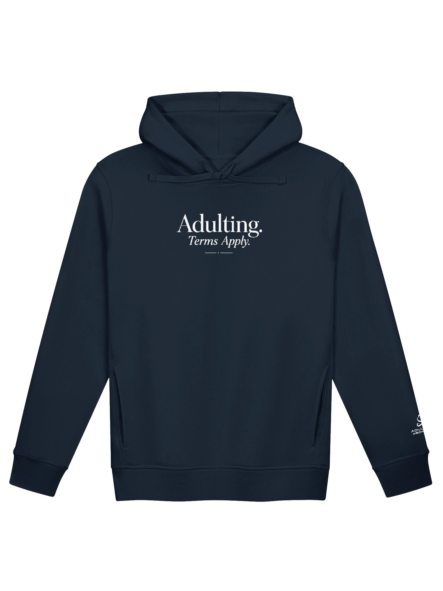 “Adulting. Terms Apply.” — Unisex Organic Side Pocket Hoodie product image (2)
