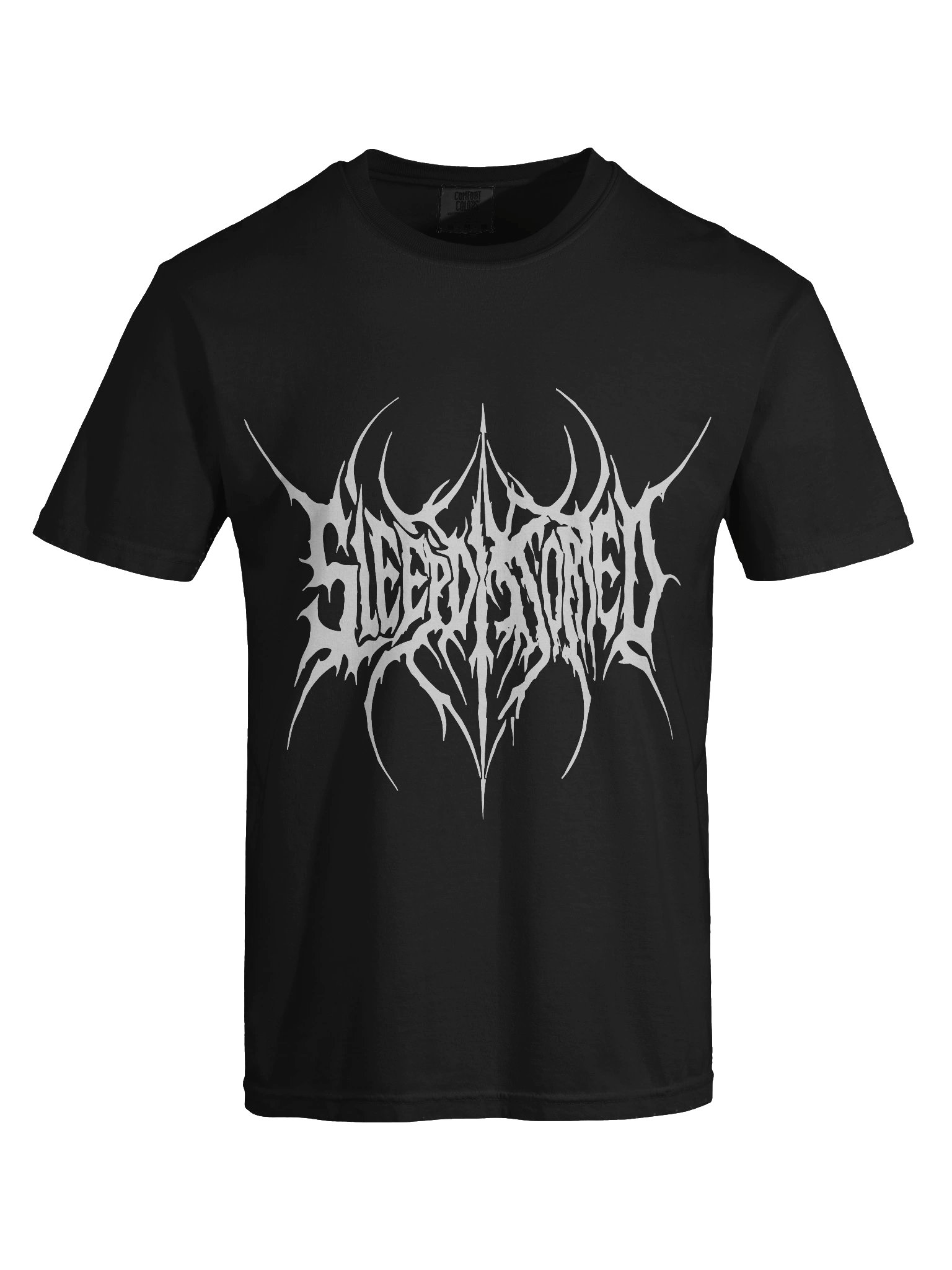 White sleepDistorted logo T-Shirt product image (77)