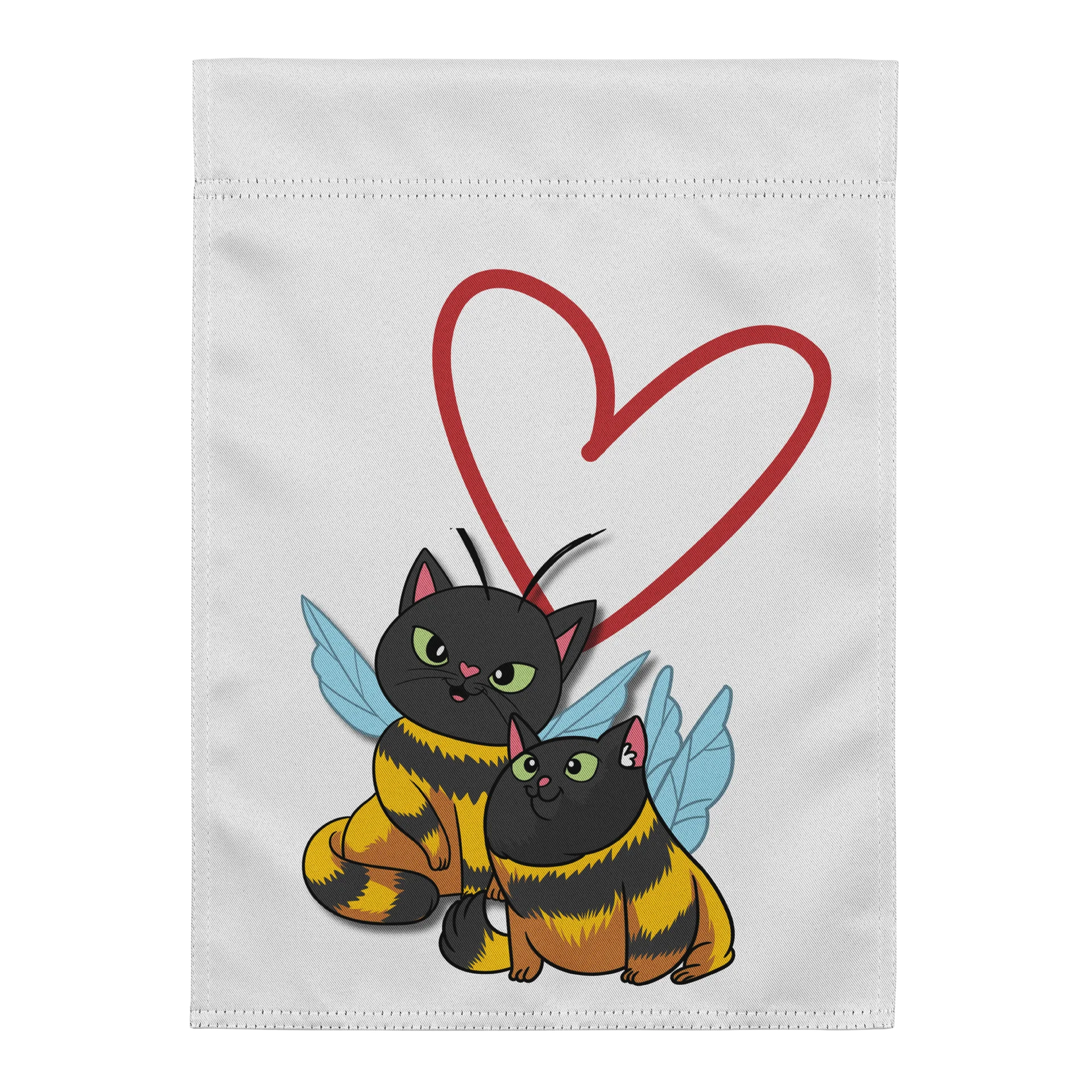 Bee Cats Love Garden Flag product image (1)