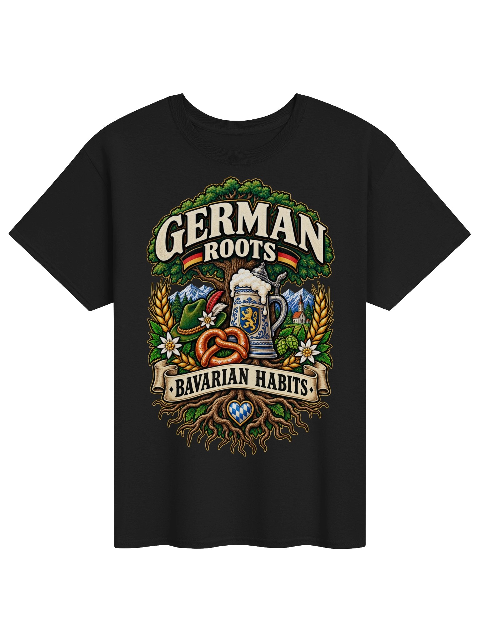 German Roots Bavarian Habits Heritage Vintage Tee product image (7)