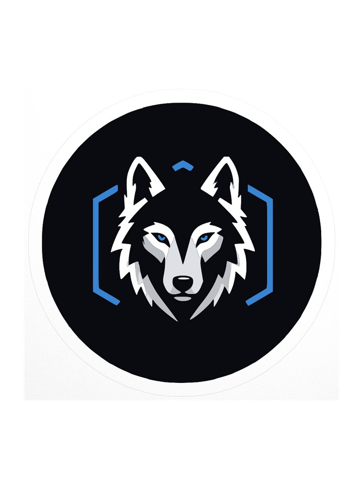 Geometric Wolf Kiss Cut Sticker product image (1)