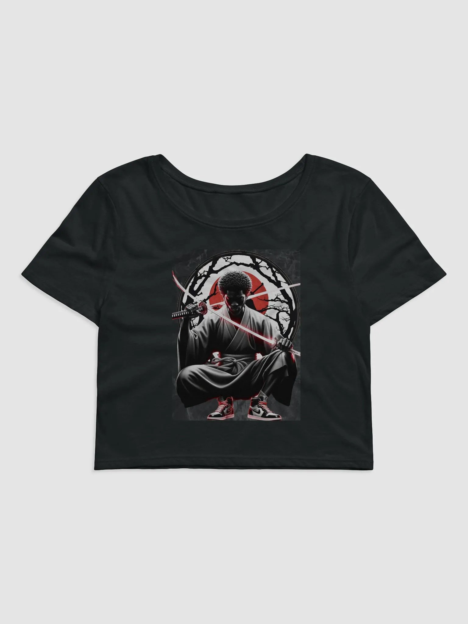 Black Samurai Crop Top Tee product image (1)