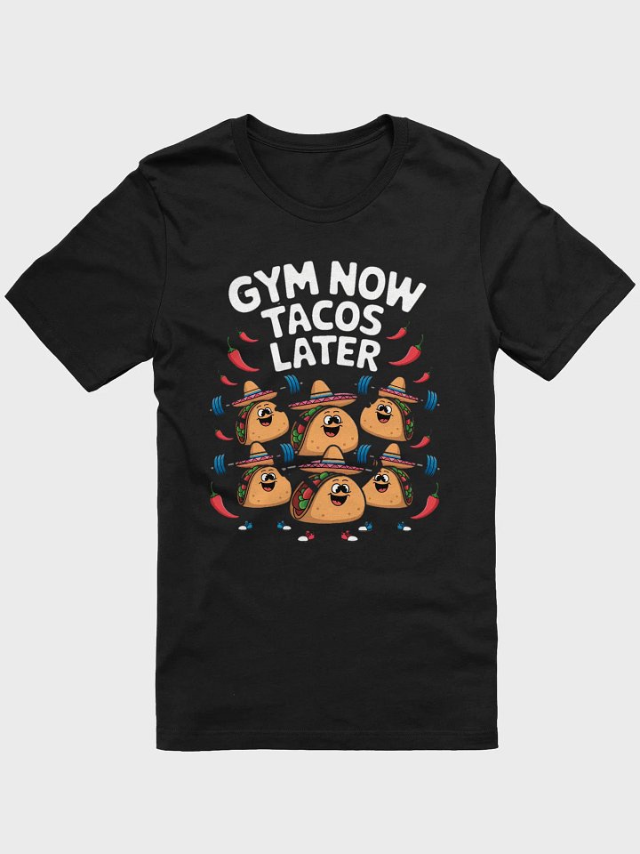 Funny "Gym Now, Tacos Later" Workout T-Shirt – Cute Taco Weightlifting Design product image (5)