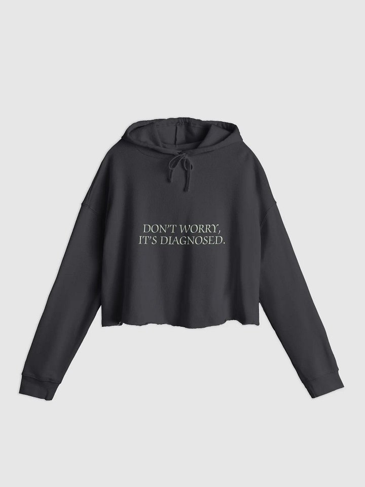 DW, IT'S DIAGNOSED. (#CCE1C4) lightweight cropped hoodie product image (3)