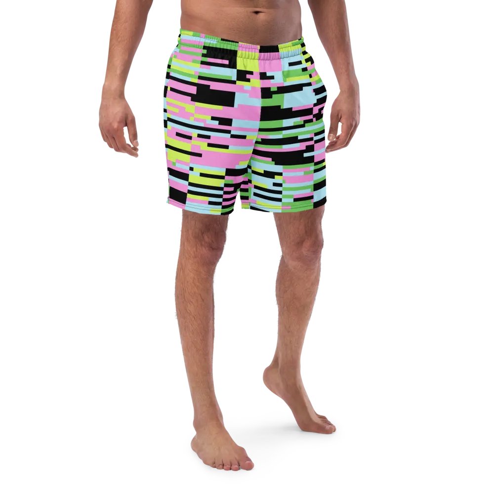 Pixelated Splash Men's Swim Trunks product image (1)