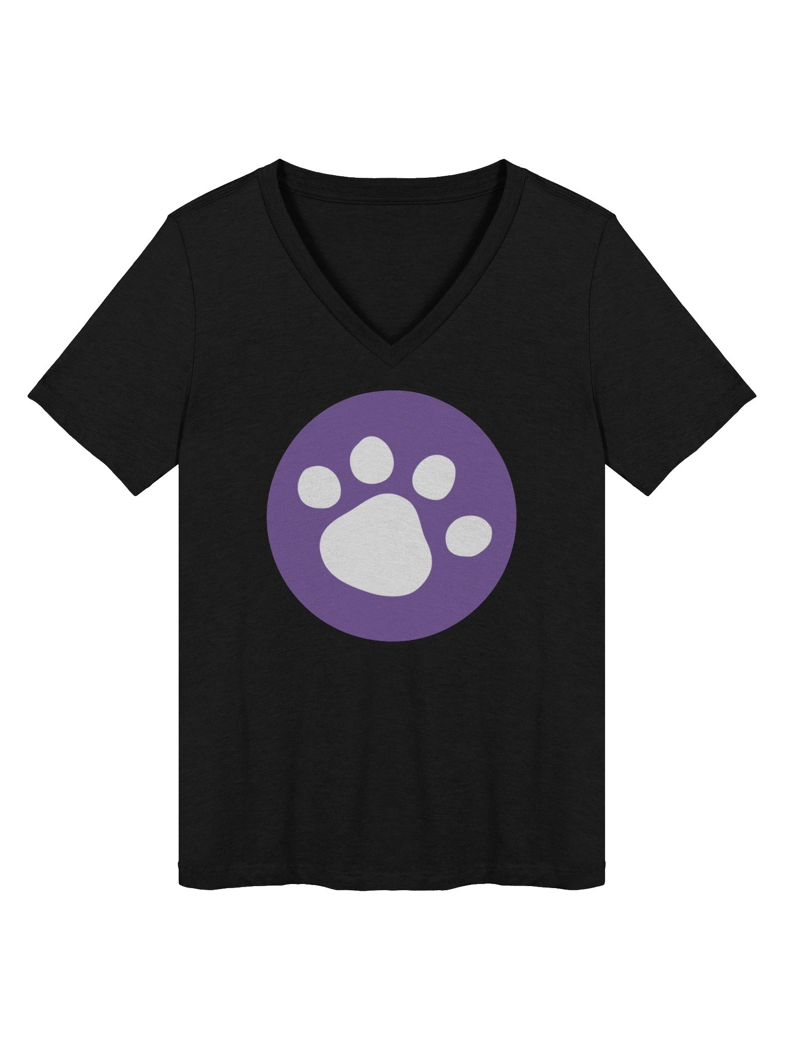 Purple Pawprint V-Neck product image (1)