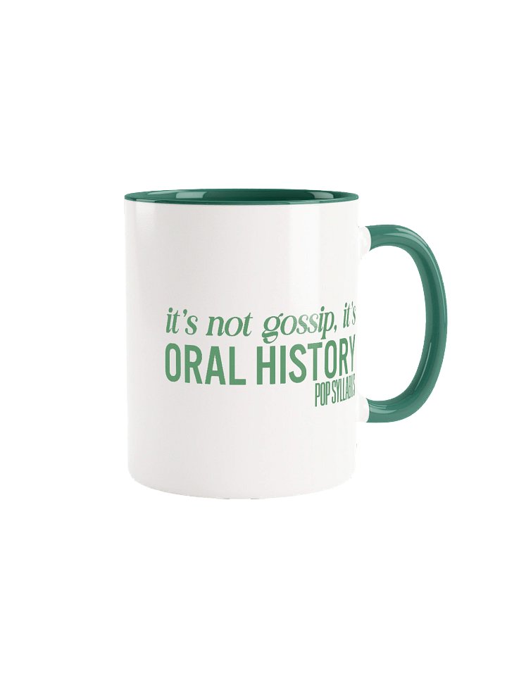 Oral History Mug Green product image (1)
