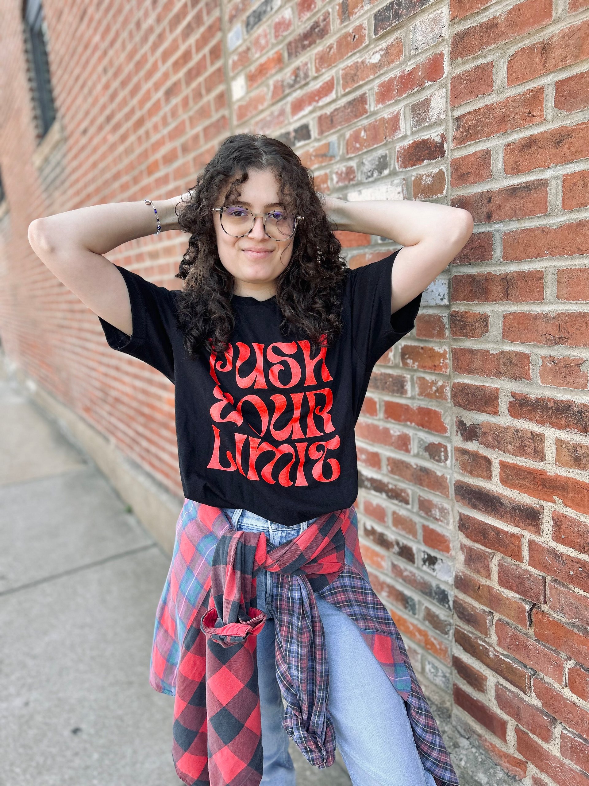 Limit-Pushing Red Typography Tee product image (110)