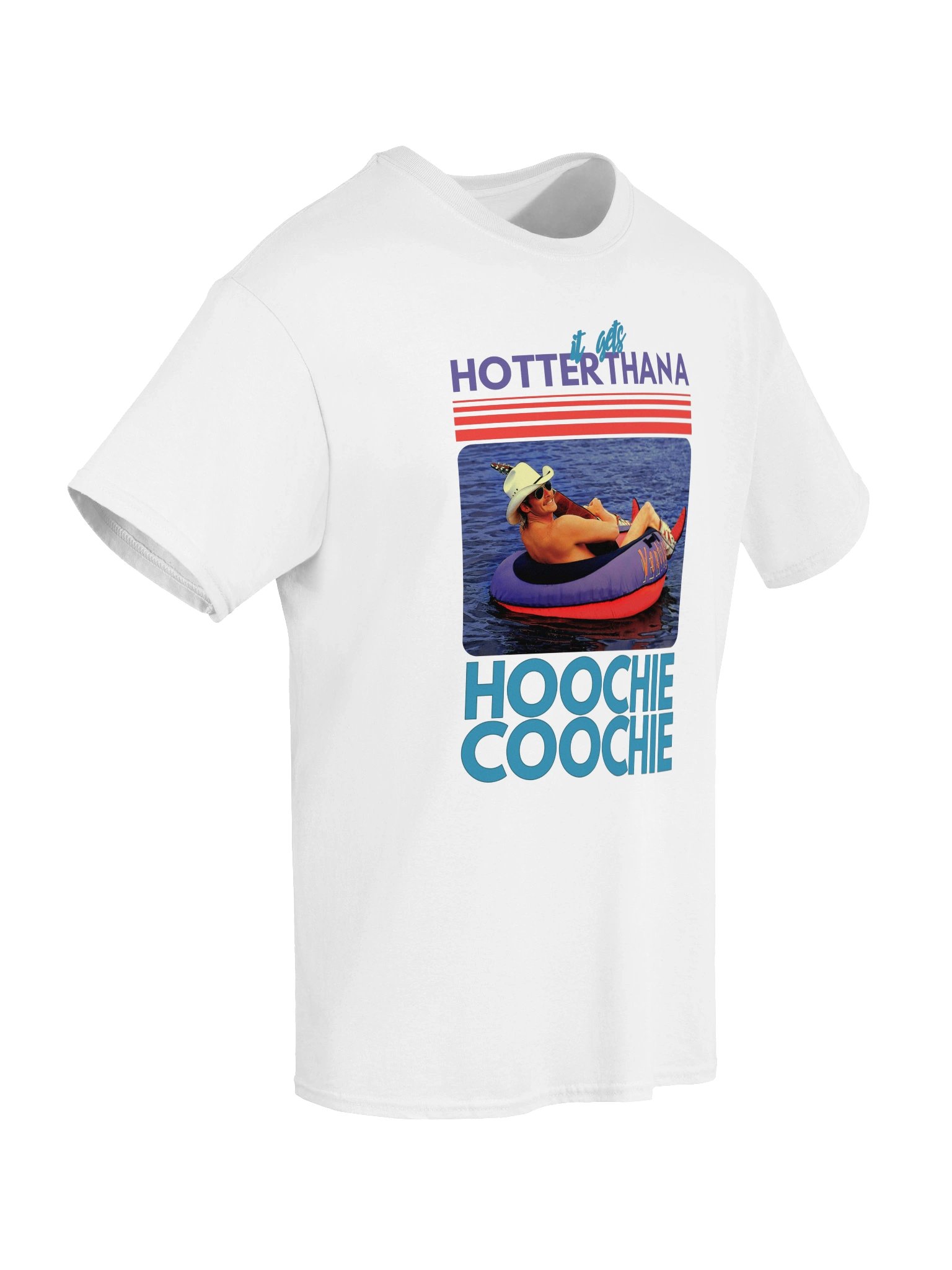 Hotter Than a Hoochie Coochie Shirt – Funny Lake Tubing Retro Country Graphic Tee product image (86)