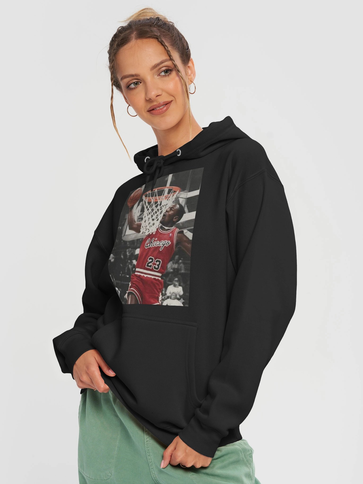 90s VINTAGE RETRO AIR JORDAN DUNK CONTEST HOODIE product image (32)