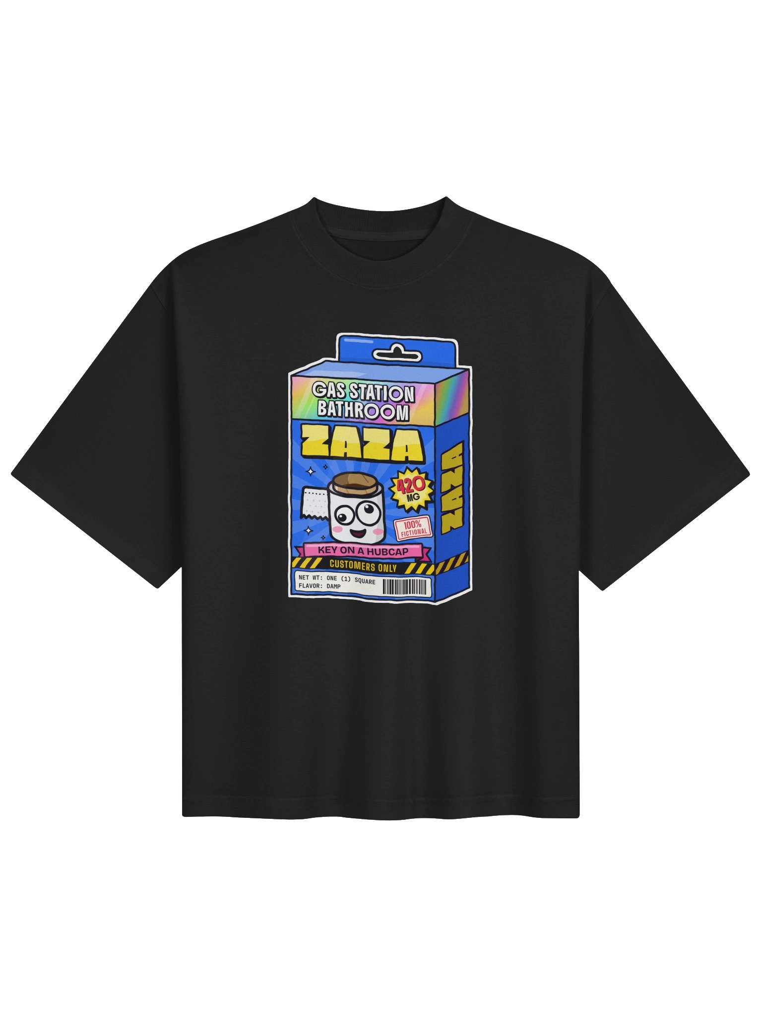 Gas Station Bathroom Zaza box tee product image (2)
