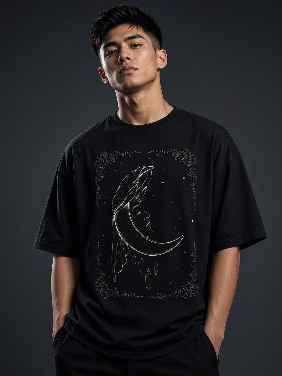 The Veiled Muse // Celestial Nocturne Heavyweight Tee product image (2)