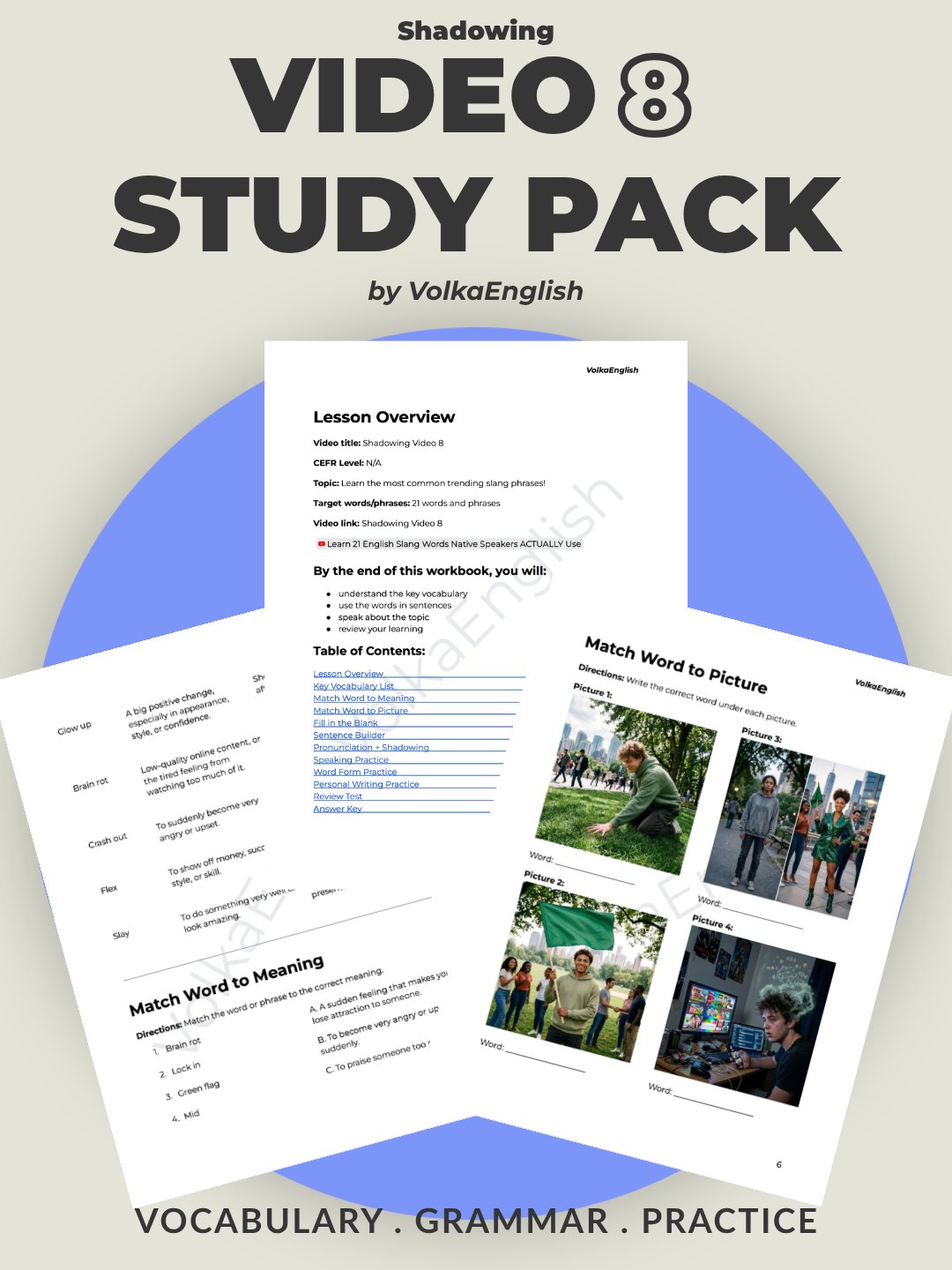 Shadowing Video 8 Study Pack product image (1)