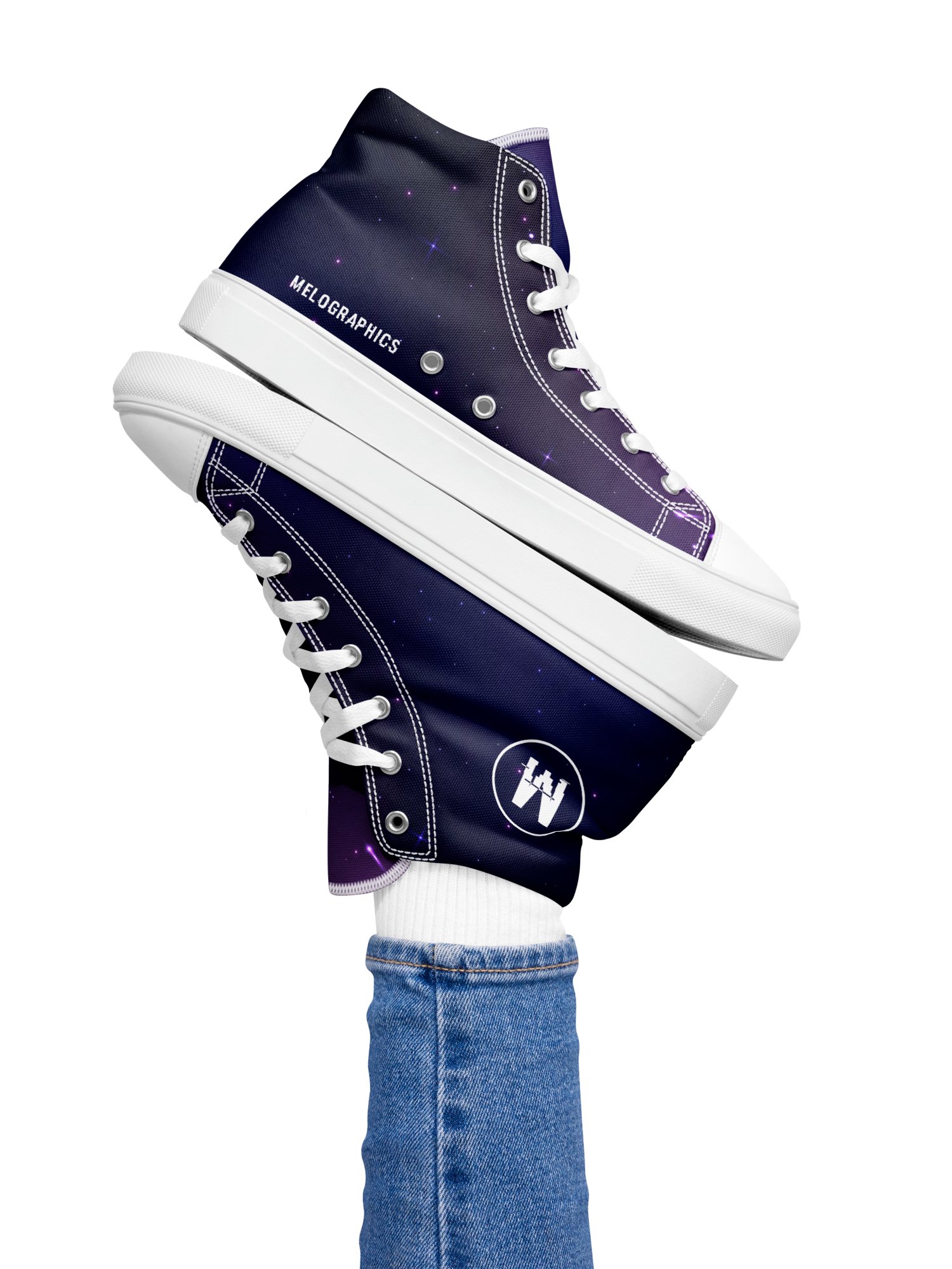 Grape Galaxy Quest - Women's High Tops | #MadeByMELO product image (3)