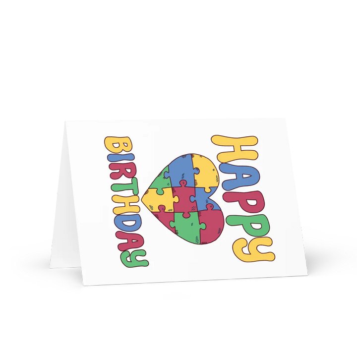 Happy Birthday (Autism Awareness) Birthday Card 5" x 7" product image (1)