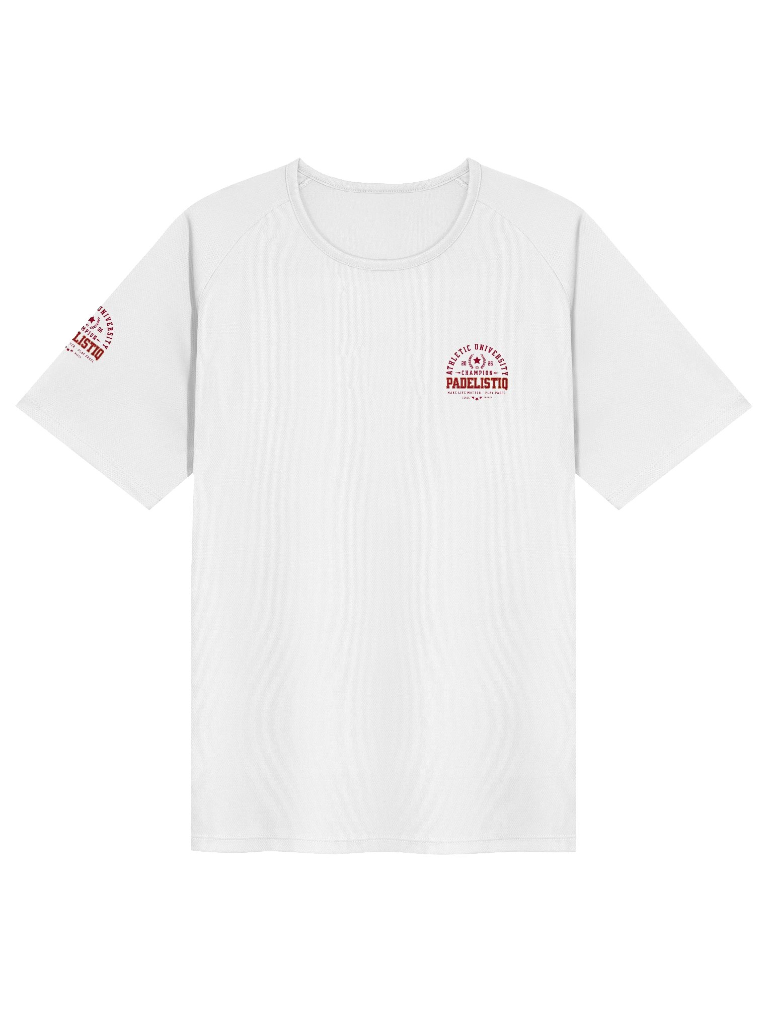 Unisex Sports Jersey EQALL® PADELISTIQ_Red_Pattern on Sleeve and Left Chest product image (1)