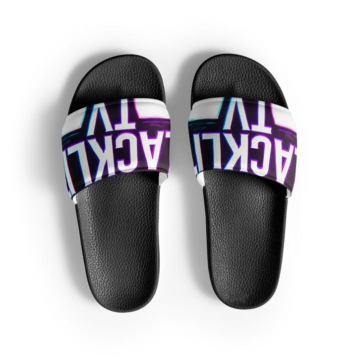 Neon Glow Men's Slides - BLACKLITE TV Edition product image (2)