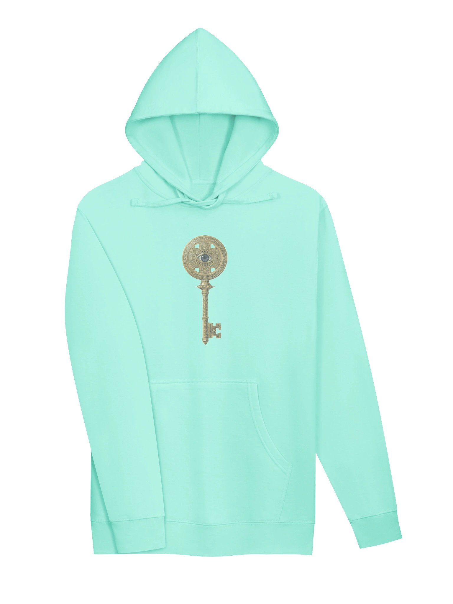 The Gatekeeper’s Key – Mint Horizon Edition (Front & Back Print) | Unisex Midweight Hoodie product image (3)