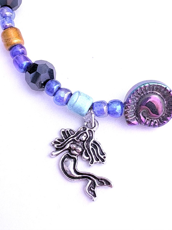 MFD-00183 | Handmade 7.5" Mermaid Charm Bracelet | Coastal Charm Jewelry by Monique Faella Designs™ product image (2)