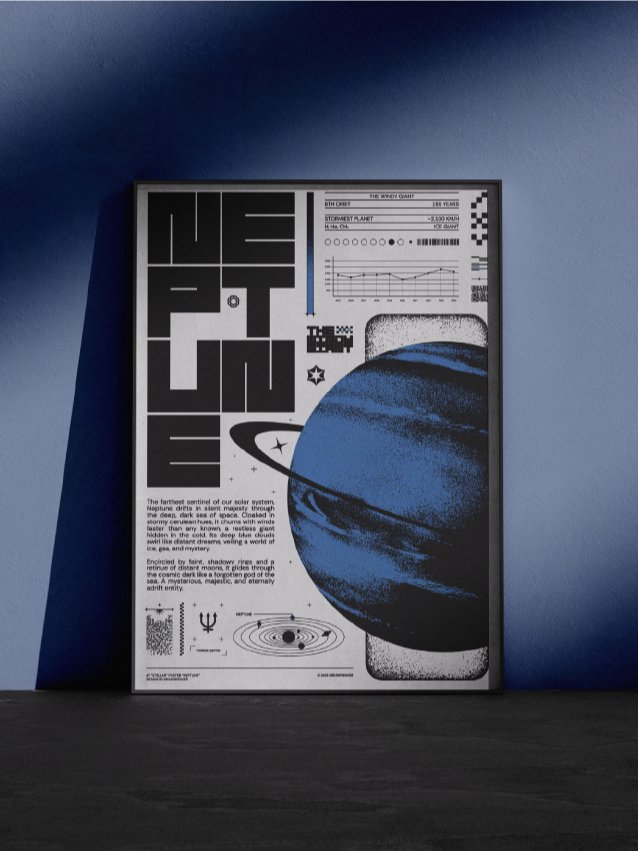 Dominion : Neptune — Bold Brutalist Digital Print for Modern Interior product image (2)