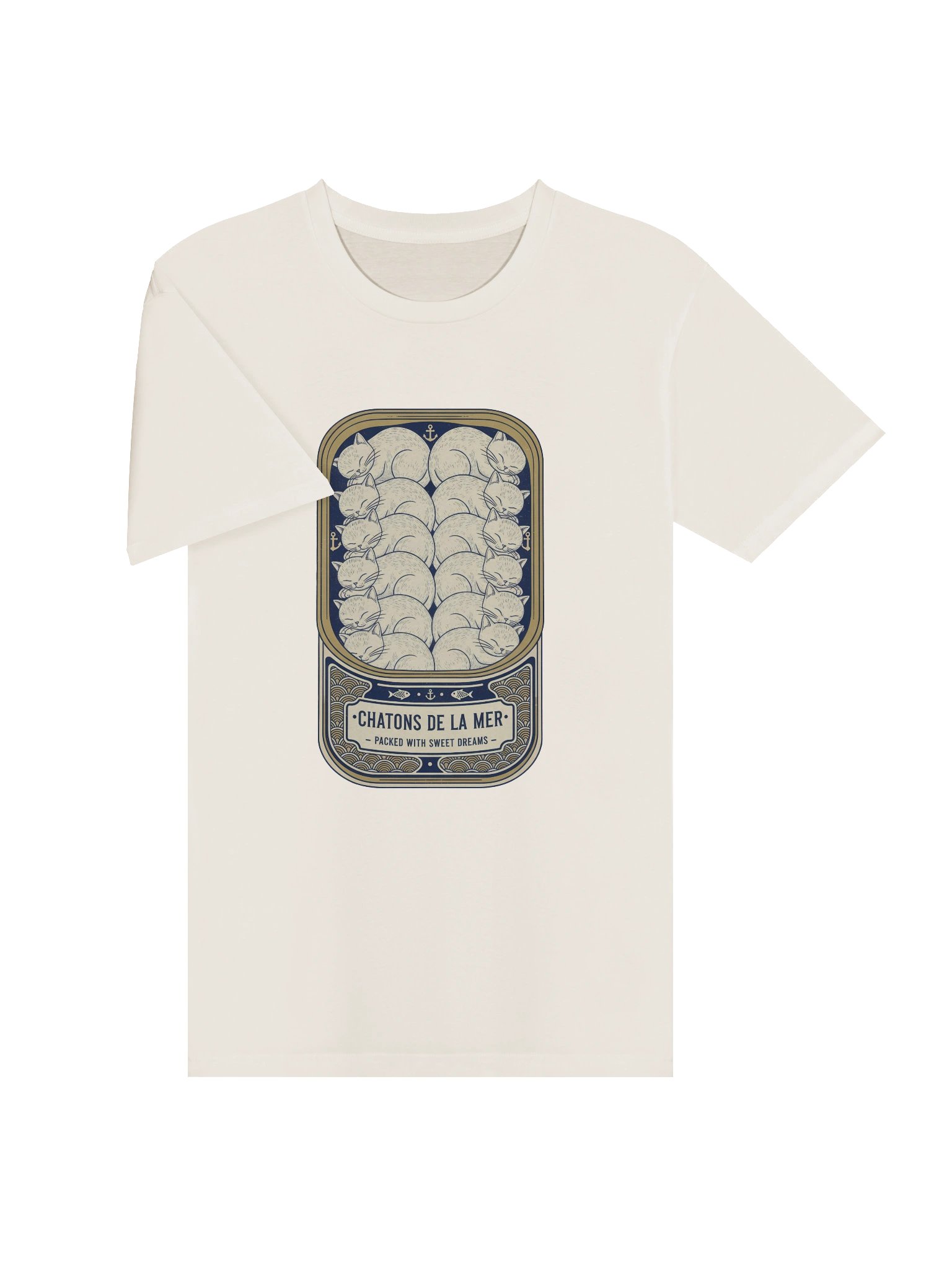 Chatons De La Mer (Sardine Tin) // Line art T-shirt product image (3)